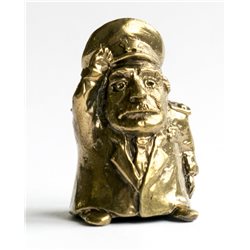 Thimble Sea Captain in Uniform Solid Brass Metal Russian Souvenir Collectible