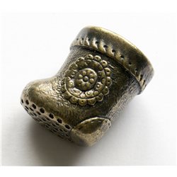 Thimble UGG FELT BOOT Russian Ethnic Brass Metal Russian Souvenir Collectible