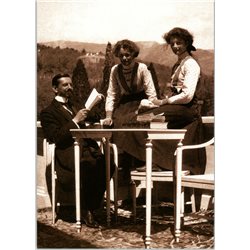 Grand duchess Tatyana and Marie with Pierre Gilliard Romanov Royalty Postcard