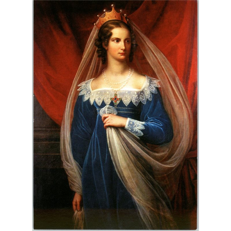 Portrait of Empress Alexandra Feodorovna Russian Romanov Royalty Postcard