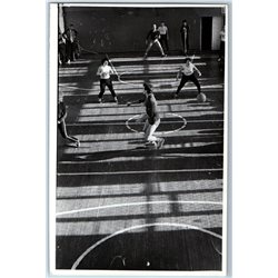 SPORT Basketball Athlete in gym Sports uniform Play Game USSR Soviet Orig Photo