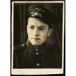 1946 HANDSOME YOUNG MAN Officer Soviet Army WWII Russian Vintage photo