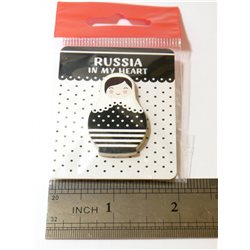 MATRIOSHKA DOLL Polka Dot New Russian Ethnic Wooden Pin