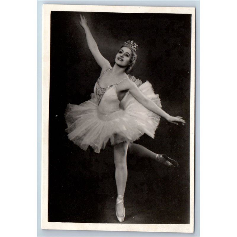 1951 BALABINA in NUTCRACKER Kirov Ballet RPPC Soviet USSR Postcard