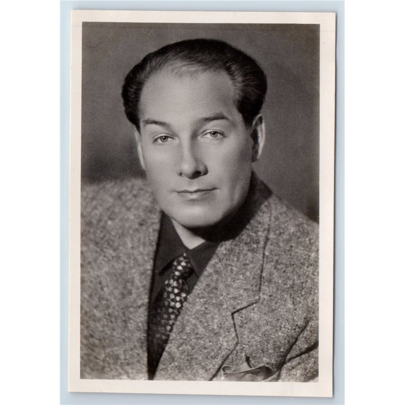 1951 BORIS TENIN Soviet Film Theater Actor RPPC Soviet USSR Postcard