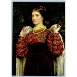 PRETTY YOUNG GIRL Woman in Marsala Dress by Perugini New Unposted Postcard