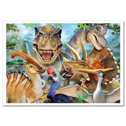 DINOSAURS Tyrannosaur Pterosaur Paleontology Humor New Postcard