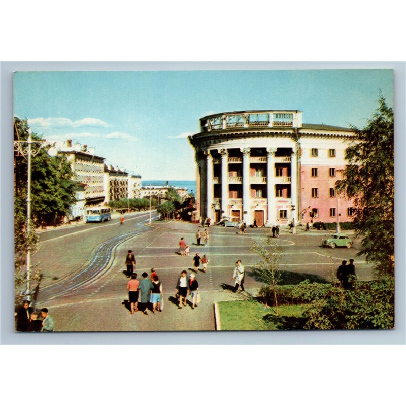 Petrozavodsk Karelia Hotel Severnaya Building Highway Unique Old Vintage Postcard