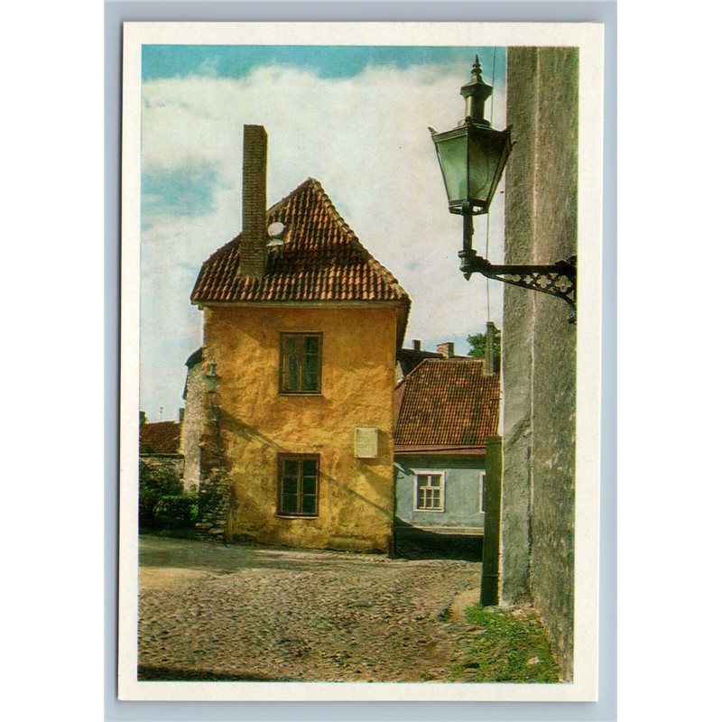 Tallin Estonia Medieval House Toomkooli Street Ancient View Old Vintage Postcard