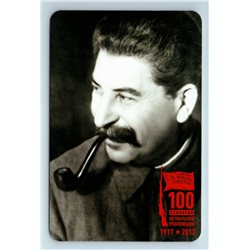 JOSEF STALIN with Smoking Pipe Real Photo Russian Unposted Postcard