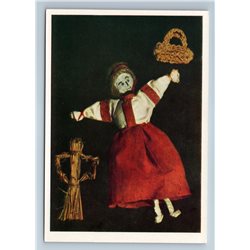 1964 RUSSIAN FOLK TOYS Doll Ethnic Figurine USSR Republics RARE SET 12 Postcards