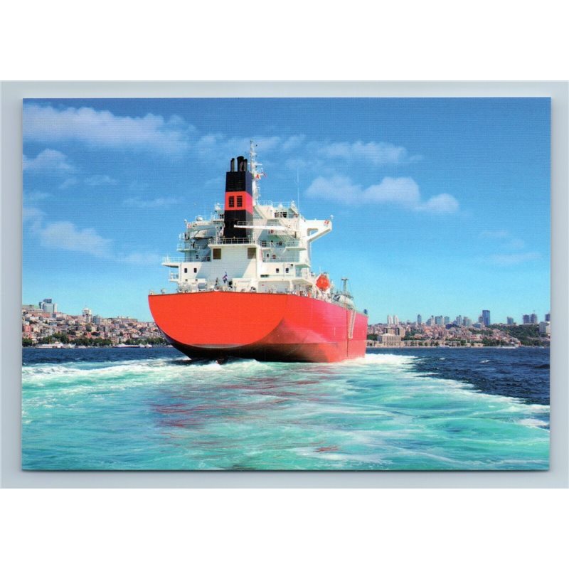 BIG SHIP on the coast of the sea Tourist Beach City View New Photo Postcard