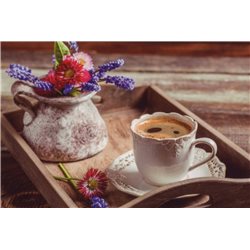 Tea Party Time CUP of morning COFFEE Lavender JUG Porcelain MODERN POSTCARD