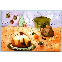 KITCHEN COOK Cake Coffee Cup Confectionery Milk Russian New Postcard
