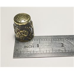 Thimble GOLDFISH Fishes underwater Solid Brass Metal Russian Souvenir Collection