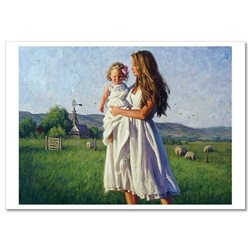 Woman with LITTLE GIRL Maternity Ranch by Robert Duncan Russian Modern Postcard