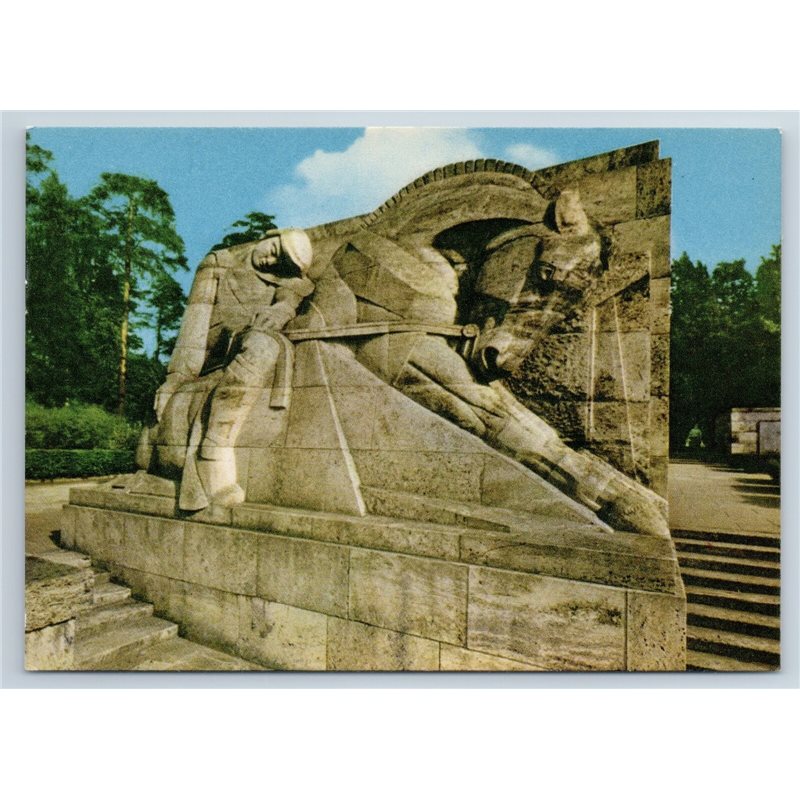 1963 RIGA LATVIA WWII War Cemetry Ensemble Bas-relief Photo Soviet USSR Postcard