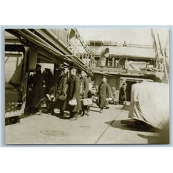WWI RUSSIA Arrival of team to cruiser Varyag Navy Fleet Photo NEW Postcard