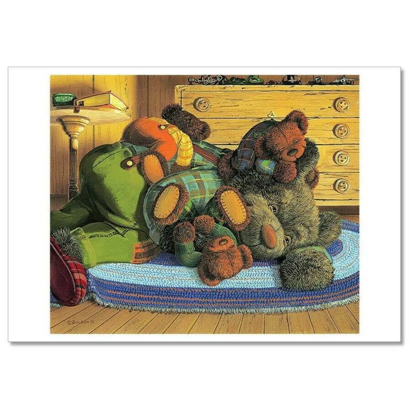 TEDDY BEAR CORNER Toys Life Art for Child by J. Bindon Russian Modern Postcard