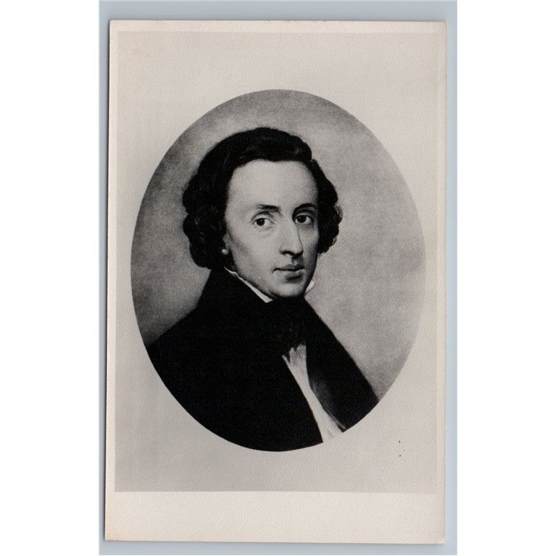 1960 FRYDERYK CHOPIN Greap Polish Composer Rare RPPC Soviet USSR Postcard