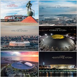 FIFA WORLD CUP RUSSIA Stadium 2018 New FULL SET of 12 MODERN postcards