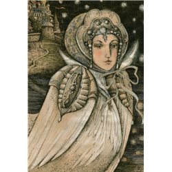 The Swan Princess Fairy Tale Pretty Girl Fantasy Russia Modern Postcard