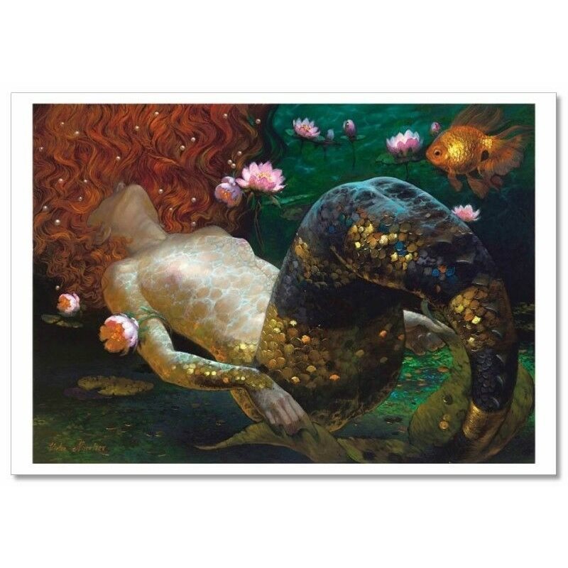 Fantasy Girl Mermaid by Victor Nizovtsev NEW Russian Modern Postcard