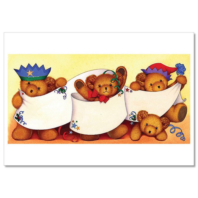 TEDDY BEAR Funny Birthday Greetings Crown Baby NEW Russian Postcard