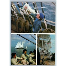KRUZENSHTERN four-masted barque Sailboat Nazi Lot 12 Russian Postcards in Folder