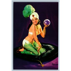 PIN UP GIRL Fortune Teller's Ball Belly Dance Costume Nice Figure New Postcard
