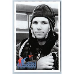 YURI GAGARIN First Man in SPACE Cosmos USSR VOSTOK New Unposted Postcard
