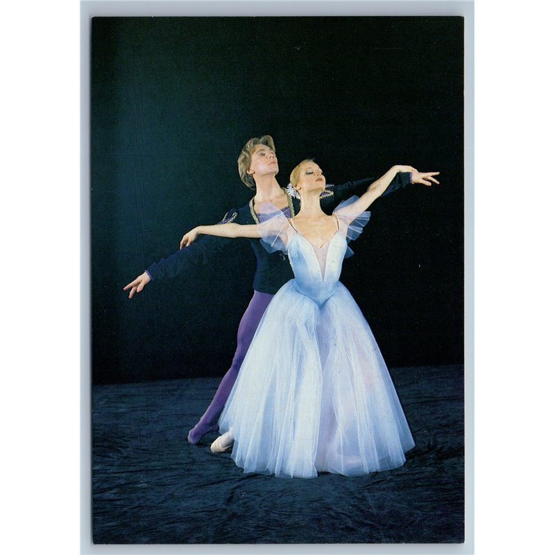 1996 ANASTASIA VOLOCHKOVA n VICTOR BARANOV Ballet Giselle Russian Postcard