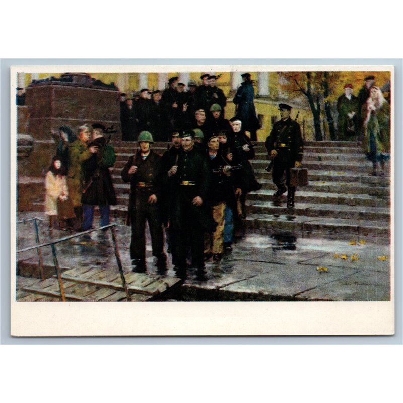 1958 BALTIC SEA SAILORS Soldiers FAREWELL Military Soviet USSR Postcard