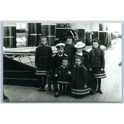 EMPEROR NICHOLAS II n Family Yacht in 1906 Russian Royalty Romanov New Postcard