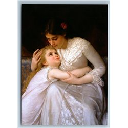 LITTLE GIRL hug her MOM Maternity Fine Art by Munler New Unposted Postcard