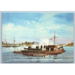 First rocket-equipped SUBMARINE by Shilder to Emperor Nicholas I Russia Postcard