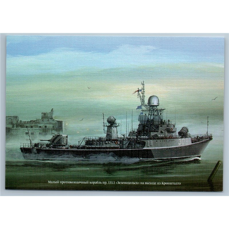 SMALL ANTI-SUBMARINE SHIPS ZELENODOLSK Project 133.1 Russia Postcard