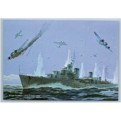 WWII SOVIET DESTROYER Tashkent Lead Ship Sevastopol Battle 1942 Russian Postcard