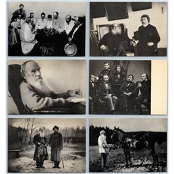 1970 LEO TOLSTOY Great Russian Writer RPPC Real Photo SET 21 Postcards Folder