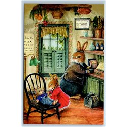SUSAN WHEELER. Toys in Pharmacy Rabbits HOLLY POND HILL. Modern Postcard