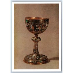 GOLD JEWELRY of Russian culture Wine Glass Bowl Vase Set of 13 Postcards