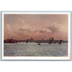 River Huangpu 黄浦区 Shanghai Real Photo USSR Soviet RARE Postcard