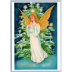 Merry Christmas! Angel Xmas Tree RARE 1000 copy Russia Postcard
