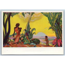 Silhouettes by Svyatoslav Roerich USSR Russian postcard
