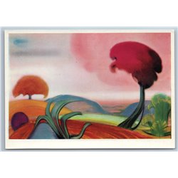 Landscape by Svyatoslav Roerich USSR Russian postcard