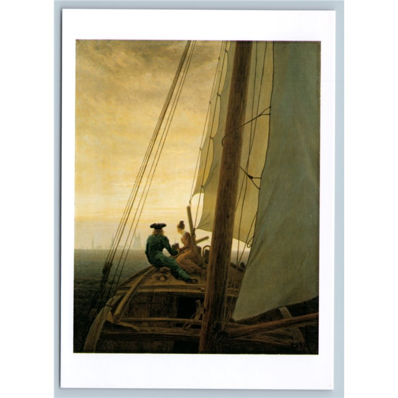 On a Sailing Ship by Caspar David Friedrich Russia Modern Postcard