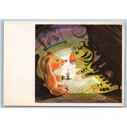 1964 Statsinsky Winnie the Pooh and all the rest Rare Russian Child Postcard