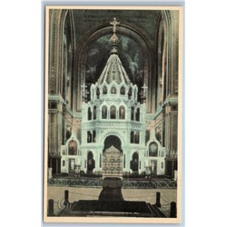 IMPERIAL RUSSIA MOSCOW Interior of the Cathedral of Christ Our Saviour Postcard