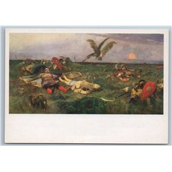 VASNETSOV After Prince Igor's Battle With The Polovtsy Eagle Russia Postcard