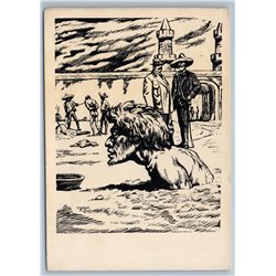  1956 "Situation of the Peasant" Mexico Anti Colonial Propaganda Russian postcard